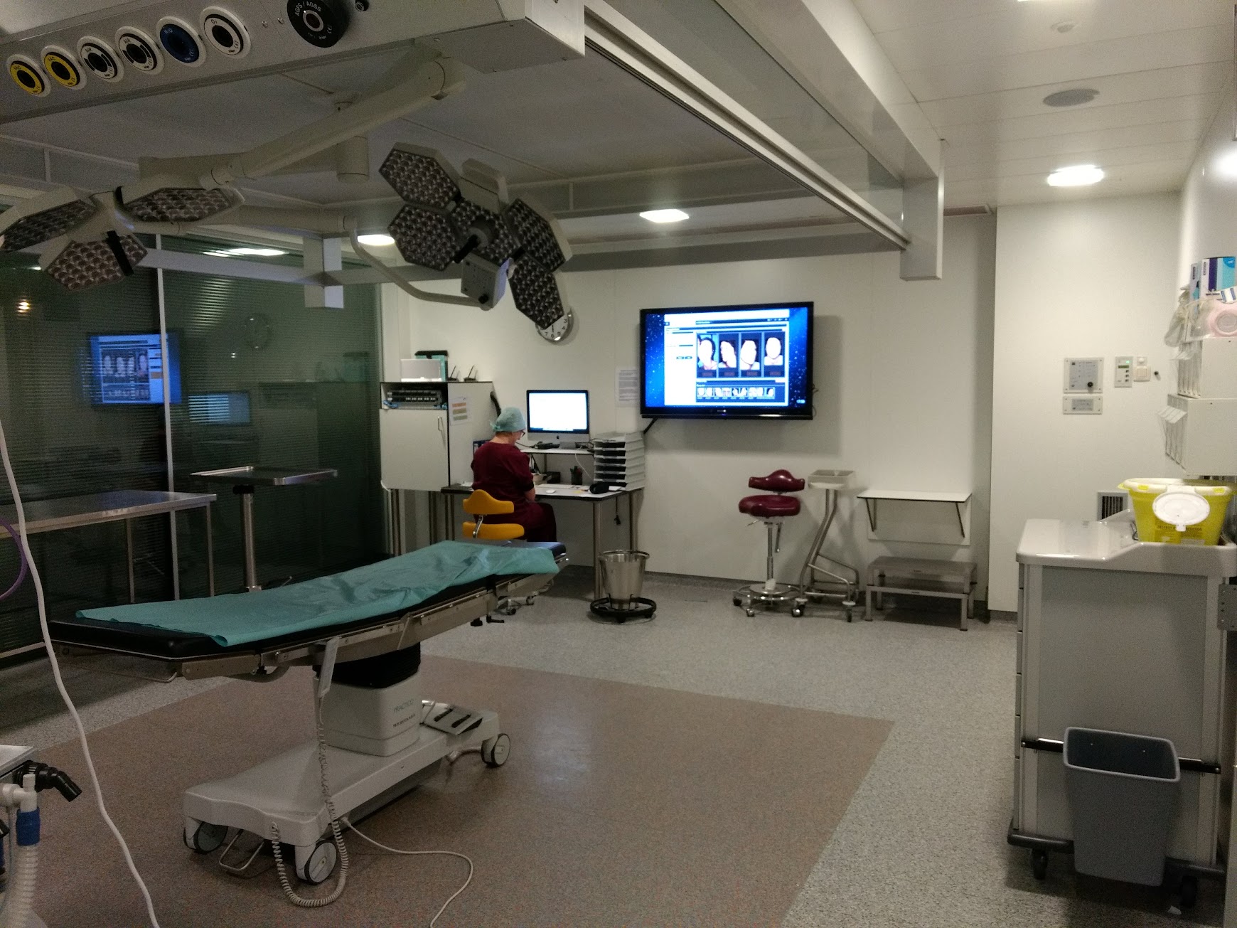 Operating theatre at the aesthetic surgery centre in Ghent, Belgium