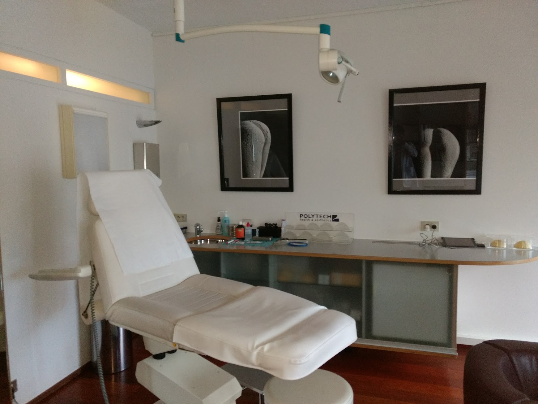 Treatment room at the Coupure aesthetic surgery centre in Ghent