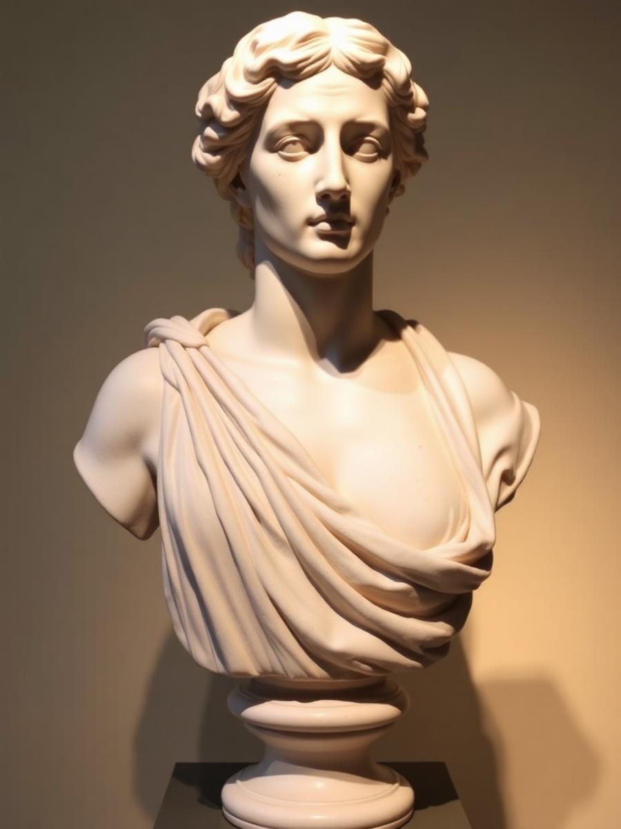 Marble sculpture representing breast surgery at VSculpt
